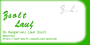 zsolt lauf business card